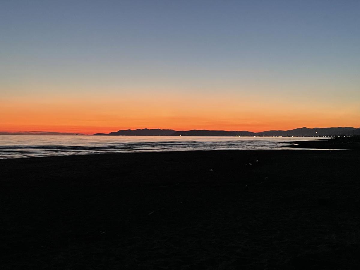 Sonnenuntergang an der ligurischen Küste